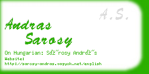 andras sarosy business card